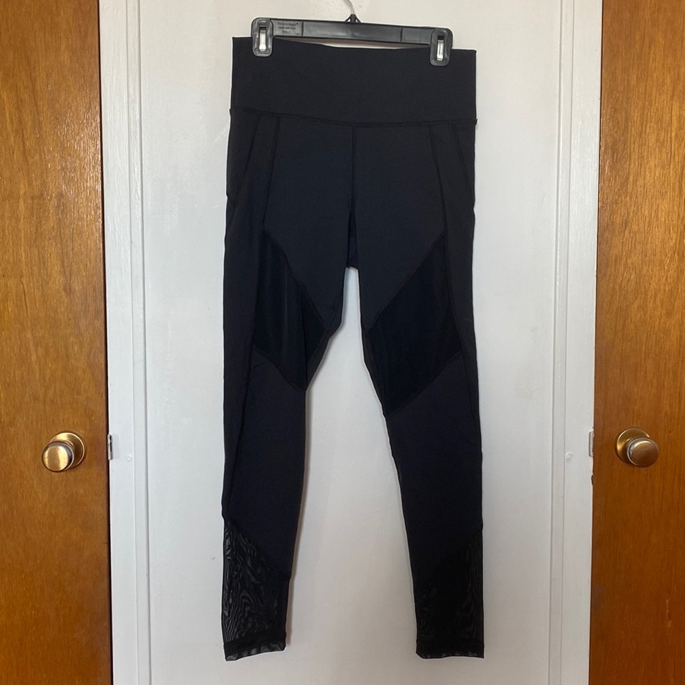 TNA black leggings with mesh *like new*
